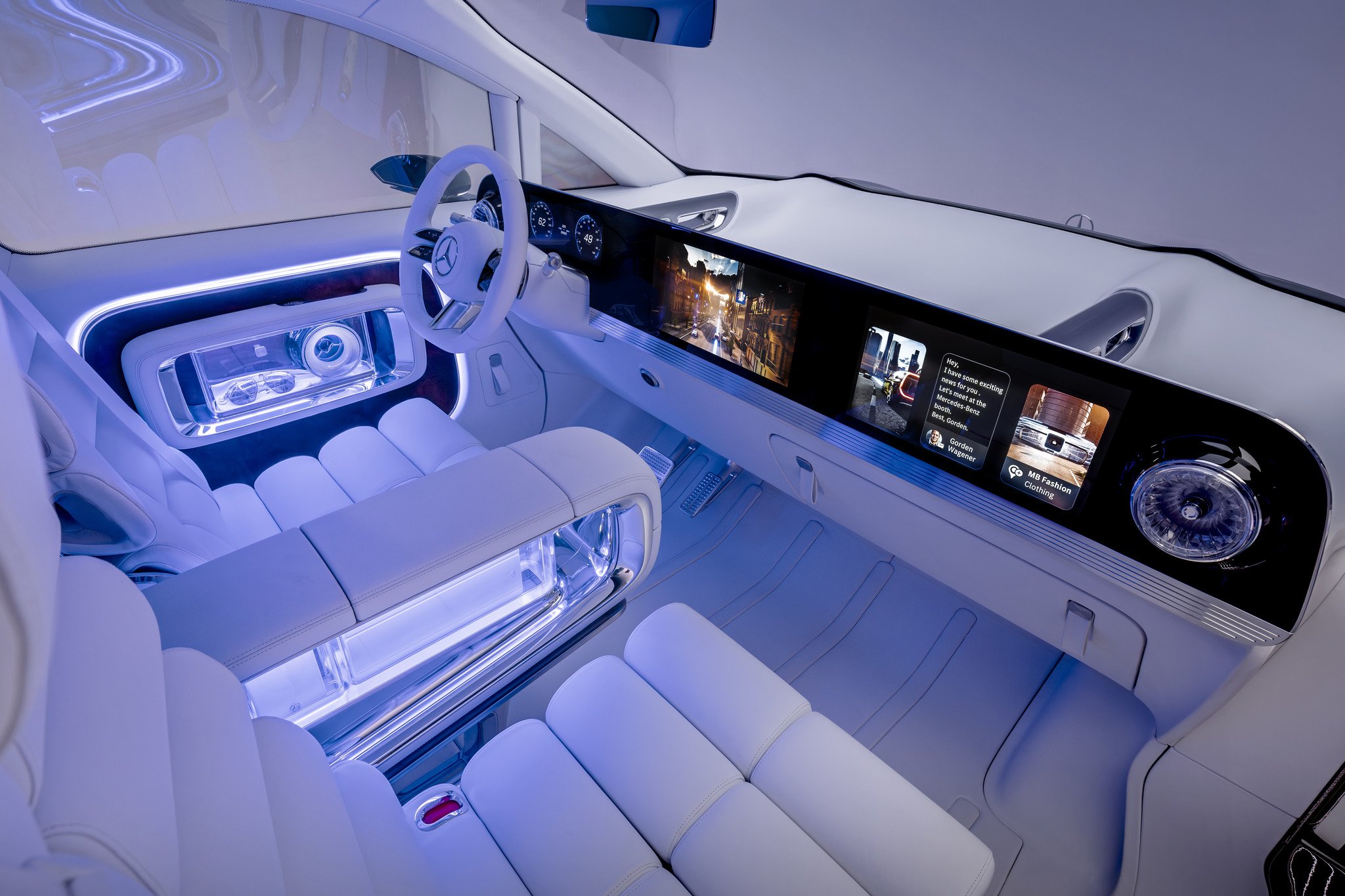 Así será el sustituto del Clase V: Mercedes Vision V con pantalla de cine de 65 pulgadas