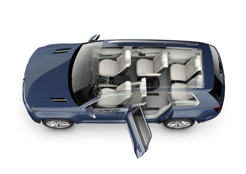Volkswagen CrossBlue Concept: prototipo de SUV híbrido de 6 plazas
