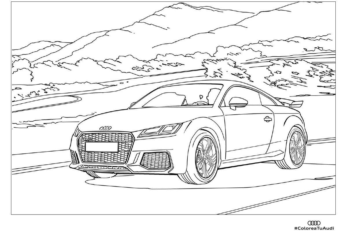 Descarga dibujos de Audi para que coloreen los más pequeños