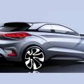 Primer boceto del Hyundai i20 Coupé