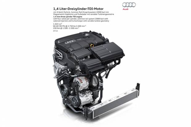 Nuevo motor Audi 1.4 TDI de tres cilindros