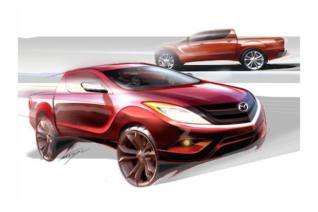 Primeros bocetos del nuevo pickup Mazda BT-50