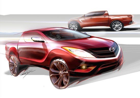 Primeros bocetos del nuevo pickup Mazda BT-50