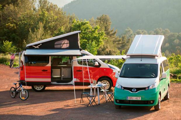 Nissan lanza las versiones camper del NV200, e-NV200 y NV300