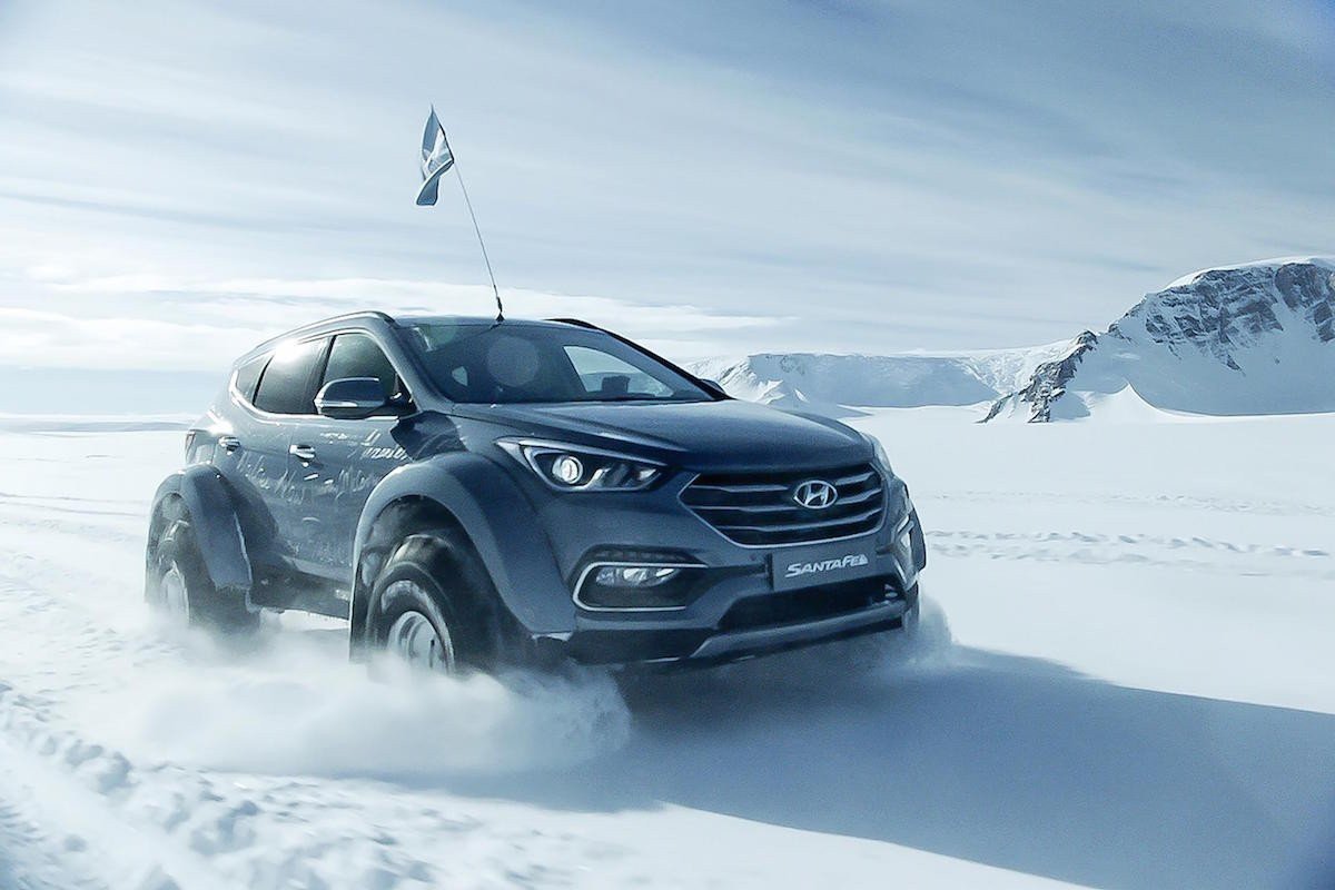 Video: Hyundai Santa Fe, primer coche de serie en cruzar la Antártida