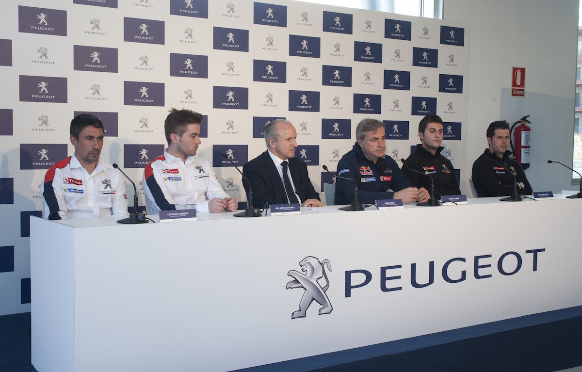 Peugeot y Sainz con las promesas del los rallyes, Cohete Suárez y Pepe López