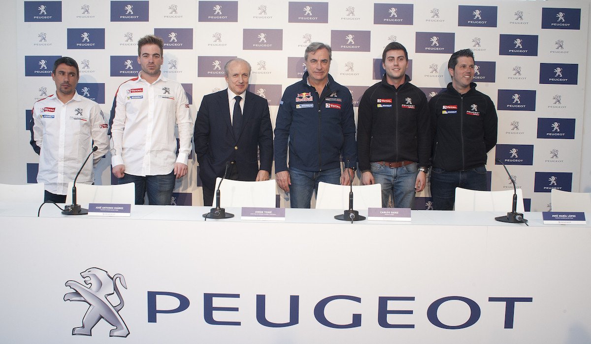 Peugeot y Sainz con las promesas del los rallyes, Cohete Suárez y Pepe López