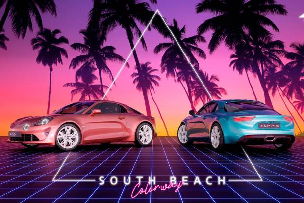 Así luce el Alpine A110 con los colores de Miami