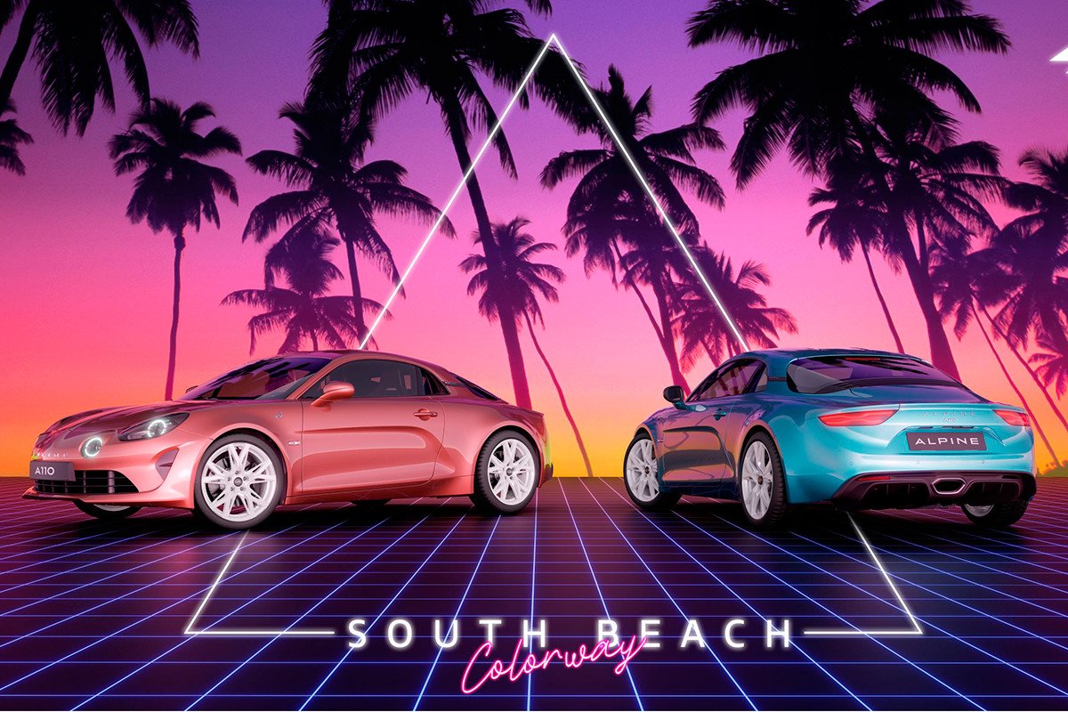 Así luce el Alpine A110 con los colores de Miami