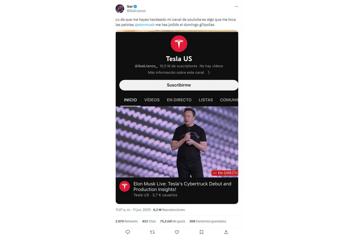 Ibai Llanos Tesla
