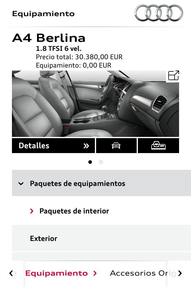 Nueva App Audi Configurador para iPhone y para iPad