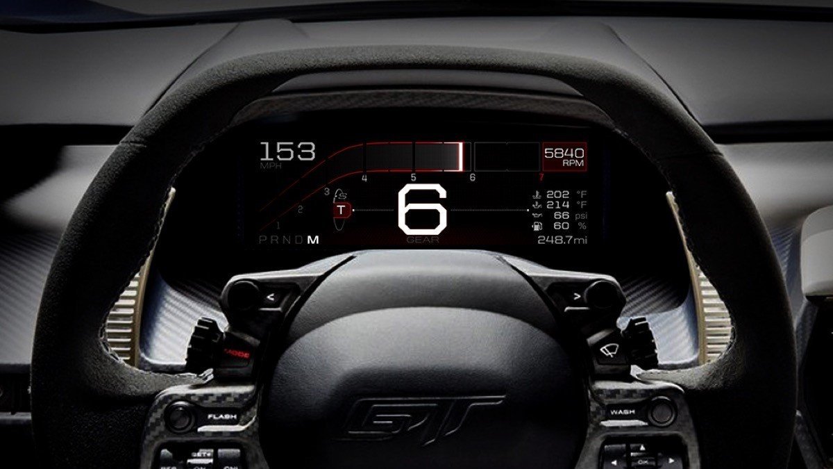 Ford nos enseña la instrumentación digital del Ford GT
