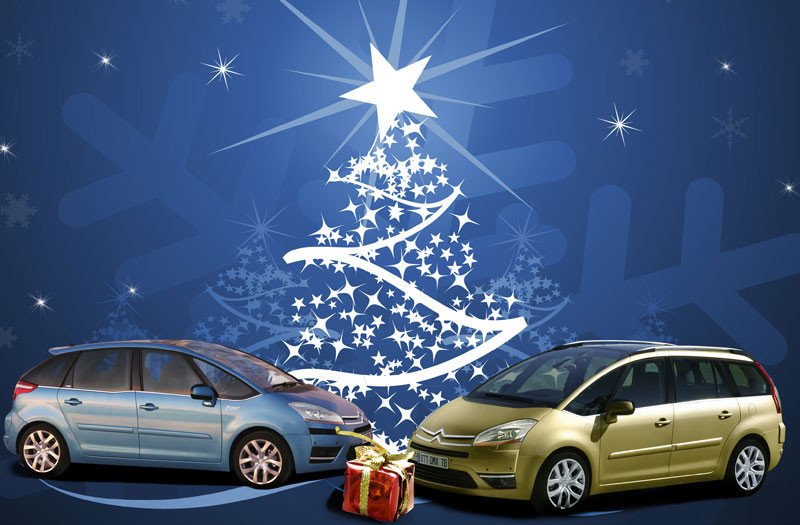 Los Citroën C4 Picasso traen regalos de Navidad