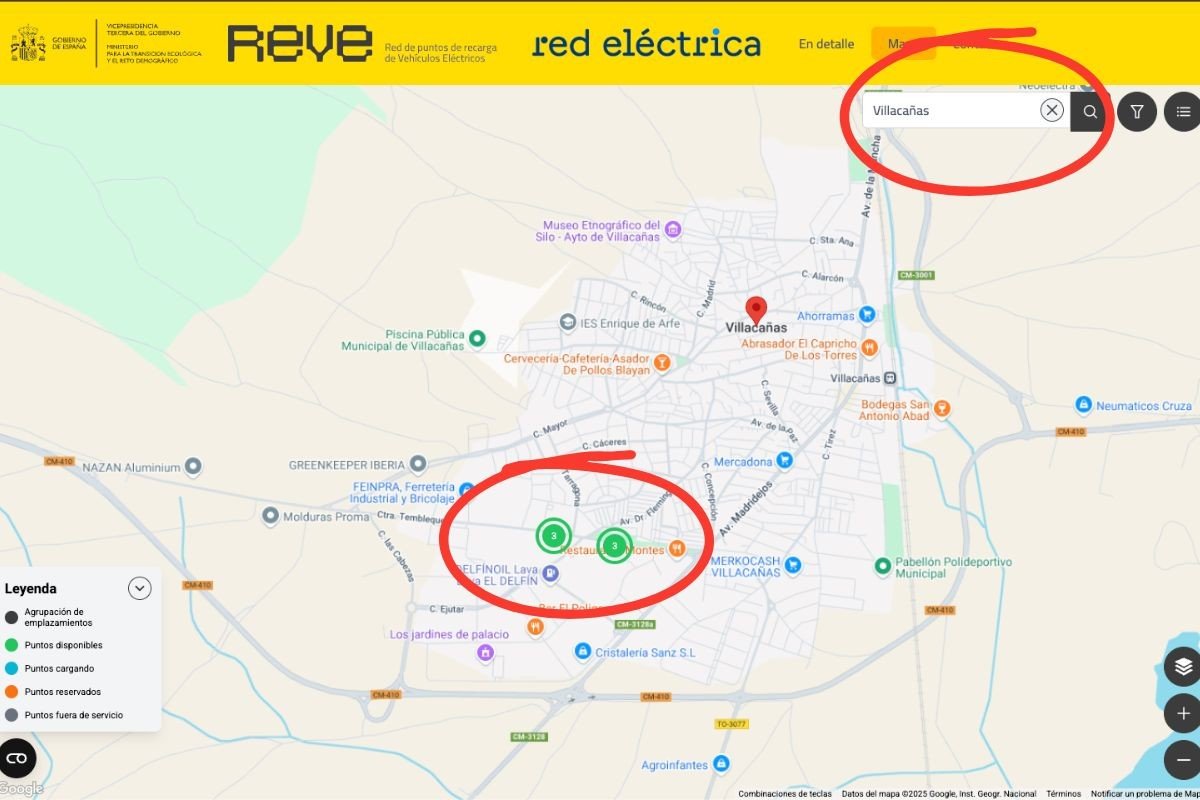 Mapa REVE Detalle