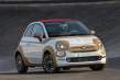 Un Fiat 500 solidario con cuero en la carrocería