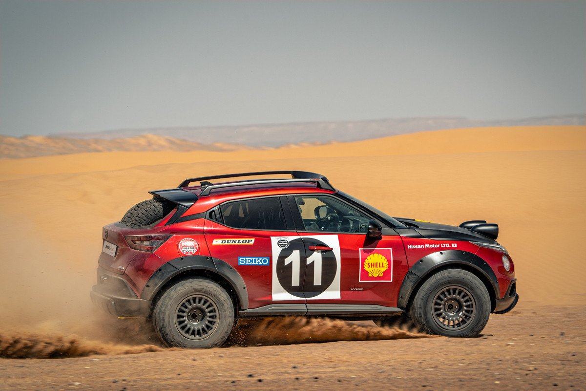 Nissan sorprende creando un Juke Hybrid Rally Tribute que bien podría disputar el Dakar