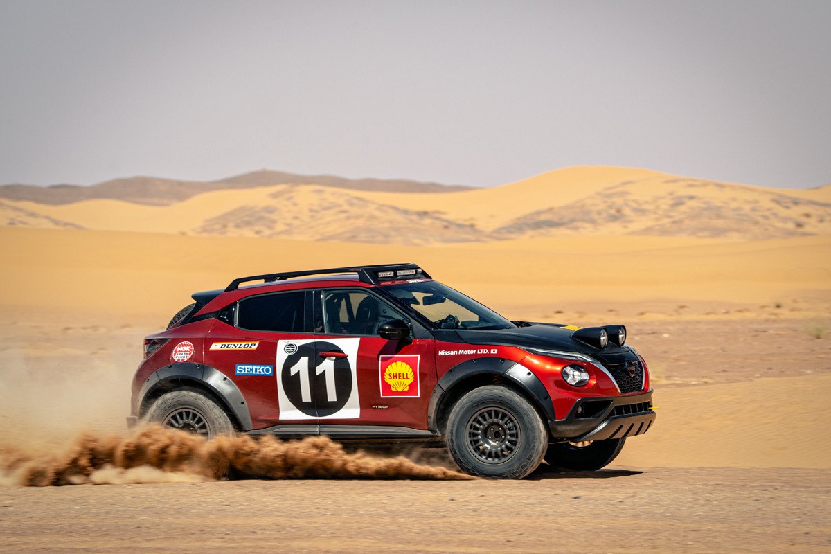 Nissan sorprende creando un Juke Hybrid Rally Tribute que bien podría disputar el Dakar