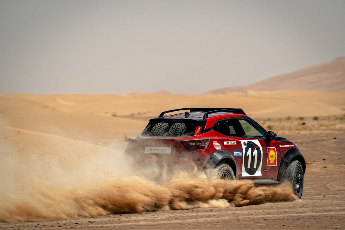 Nissan sorprende creando un Juke Hybrid Rally Tribute que bien podría disputar el Dakar