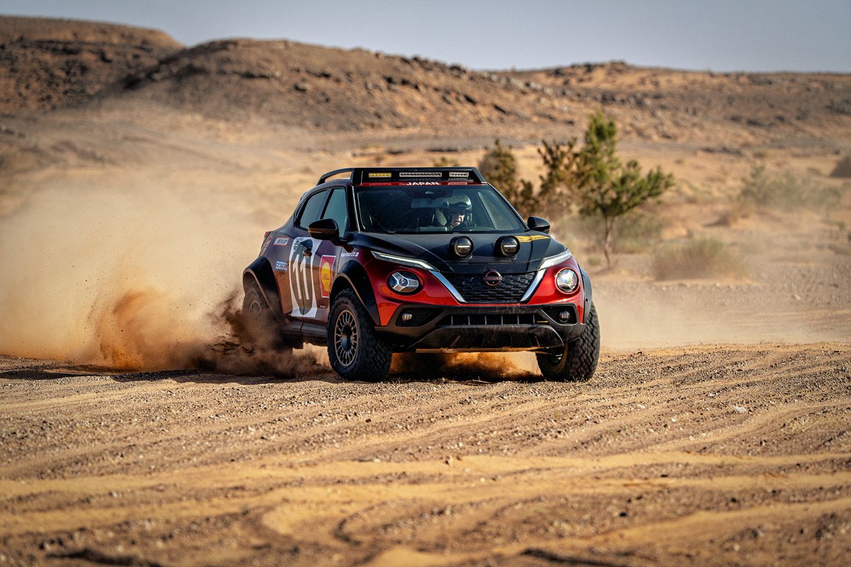 Nissan sorprende creando un Juke Hybrid Rally Tribute que bien podría disputar el Dakar