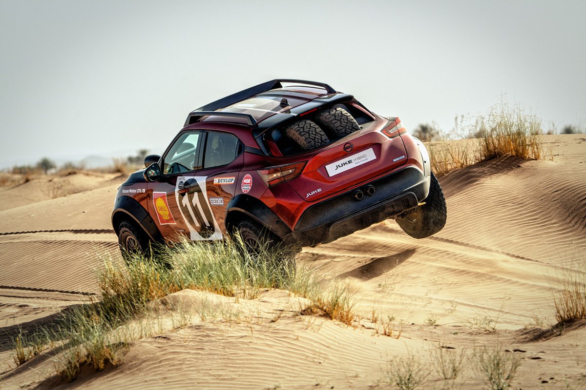 Nissan sorprende creando un Juke Hybrid Rally Tribute que bien podría disputar el Dakar