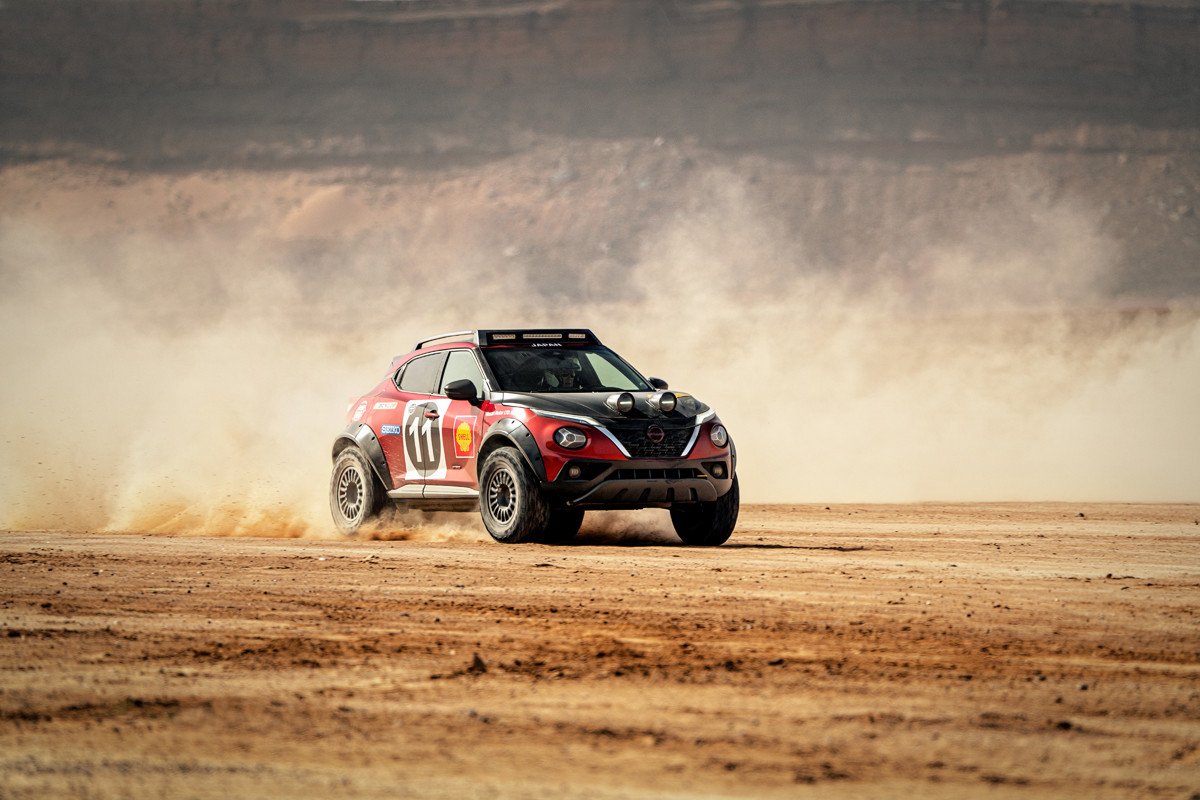 Nissan sorprende creando un Juke Hybrid Rally Tribute que bien podría disputar el Dakar