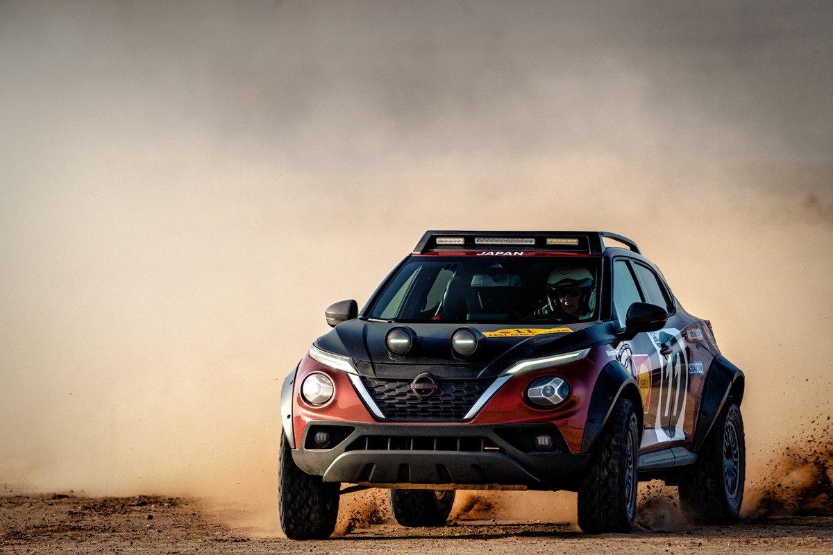 Nissan sorprende creando un Juke Hybrid Rally Tribute que bien podría disputar el Dakar