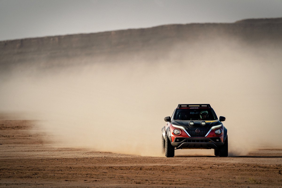 Nissan sorprende creando un Juke Hybrid Rally Tribute que bien podría disputar el Dakar