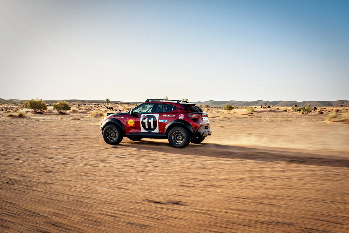 Nissan sorprende creando un Juke Hybrid Rally Tribute que bien podría disputar el Dakar