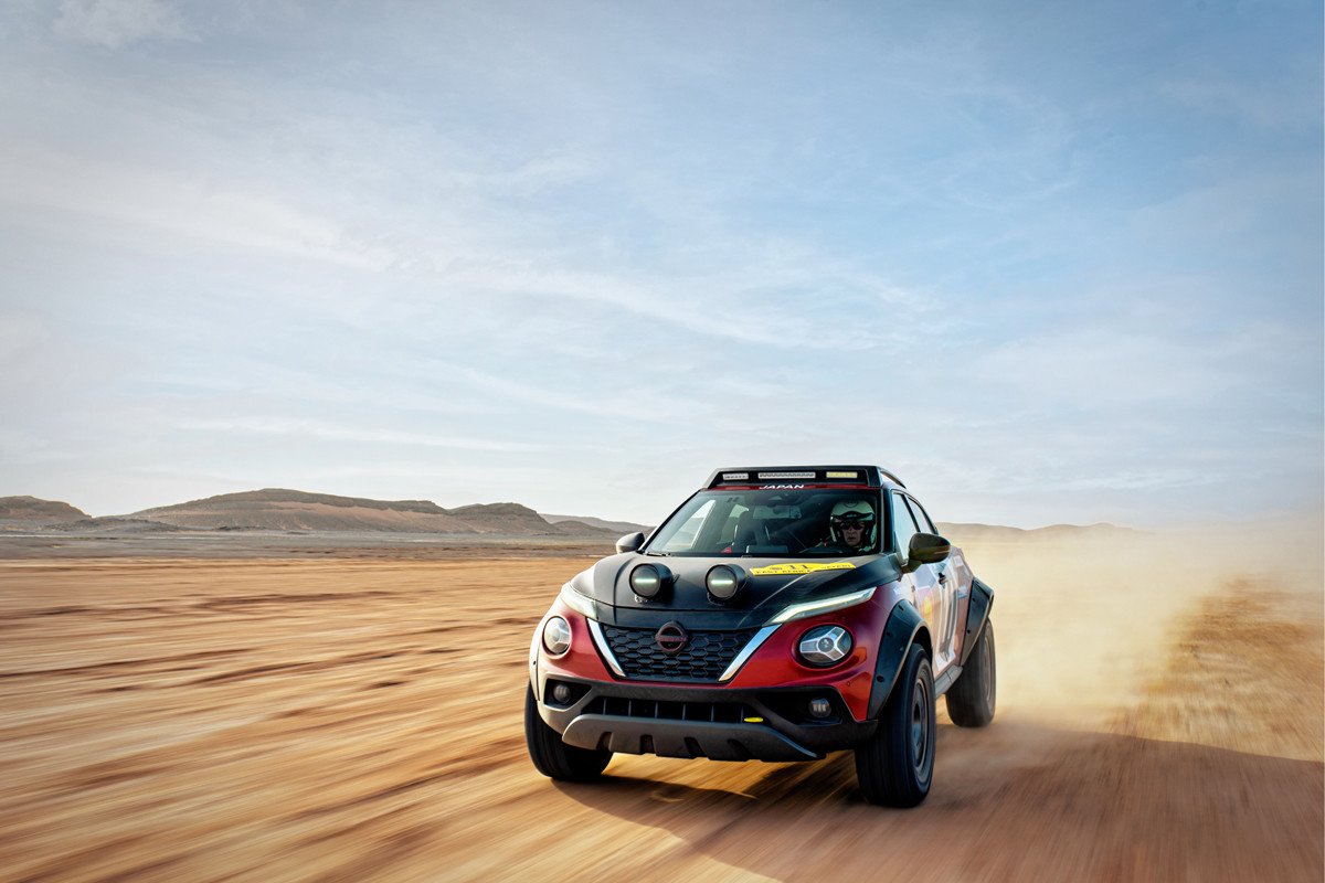Nissan sorprende creando un Juke Hybrid Rally Tribute que bien podría disputar el Dakar