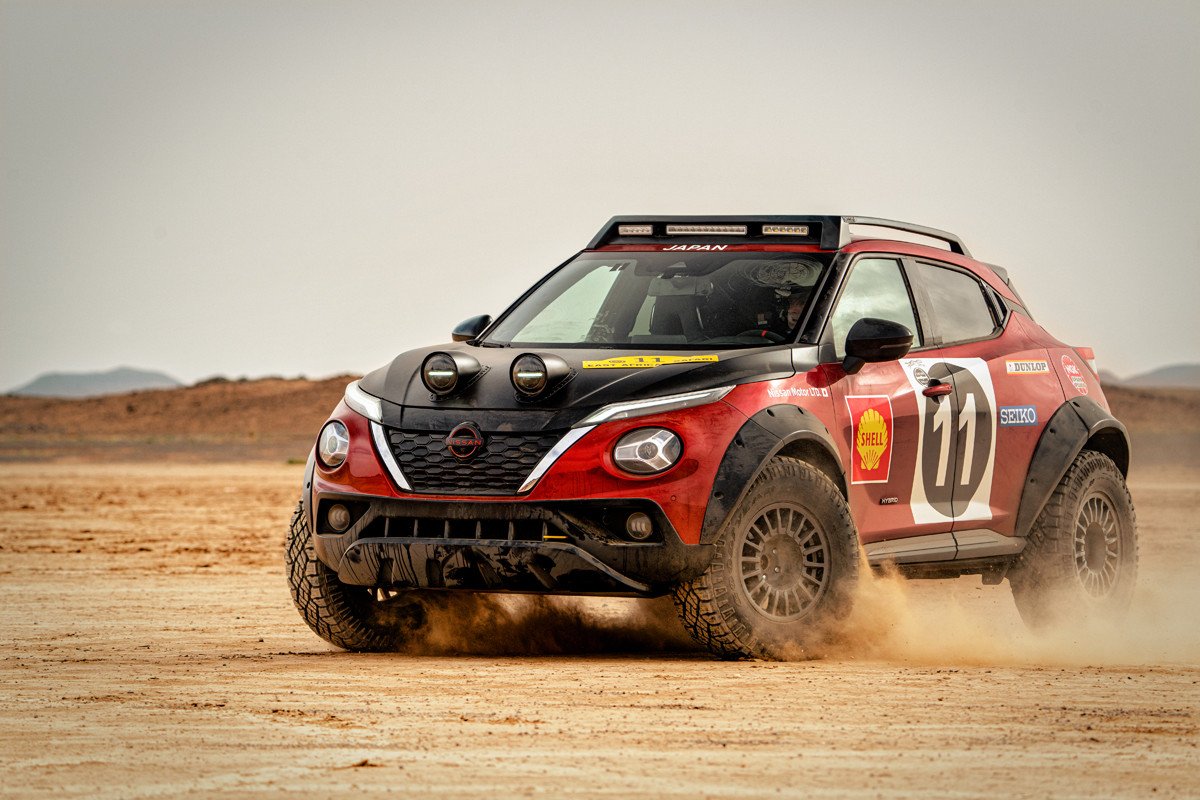 Nissan sorprende creando un Juke Hybrid Rally Tribute que bien podría disputar el Dakar