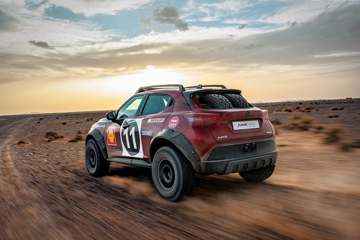 Nissan sorprende creando un Juke Hybrid Rally Tribute que bien podría disputar el Dakar