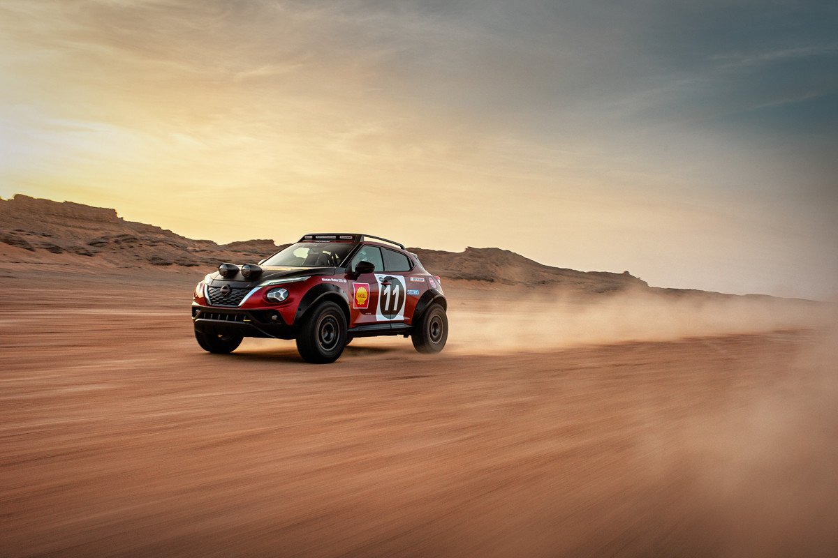 Nissan sorprende creando un Juke Hybrid Rally Tribute que bien podría disputar el Dakar