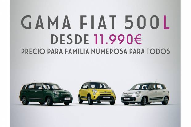 En noviembre el descuento de familias numerosas será para todos en el Fiat 500L