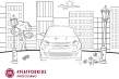 Fiat crea láminas que los niños dibujen y coloreen el Fiat 500