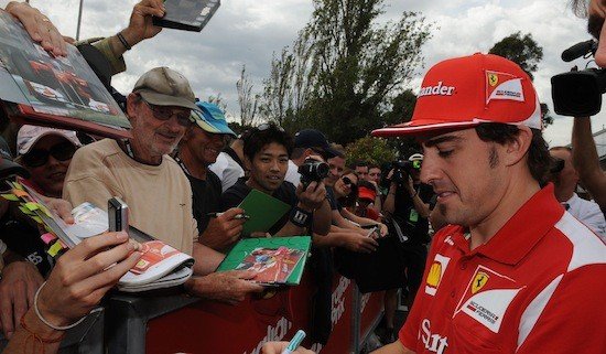 F1: Fernando Alonso el piloto favorito del GP de Australia 