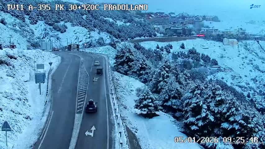 Carreteras cortadas por hielo y nieve en España hoy