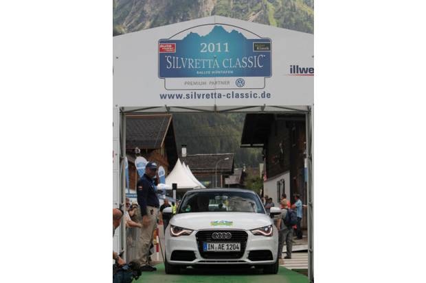 Audi A1 e-tron ganador del Rally de Coches Eléctricos de Silvretta