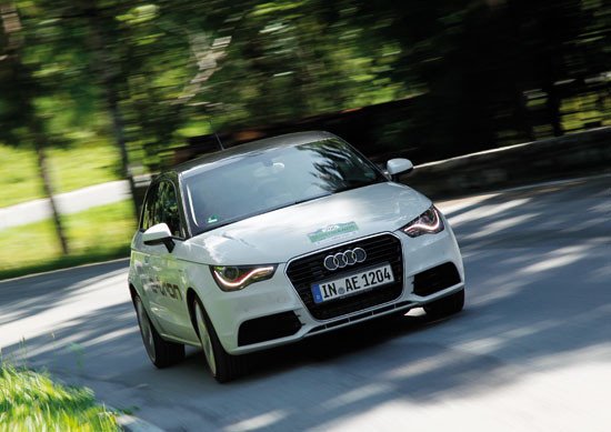 Audi A1 e-tron ganador del Rally de Coches Eléctricos de Silvretta